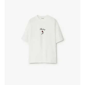 T-shirt in cotone con rose