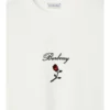 T-shirt in cotone con rose