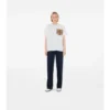 T-shirt in cotone con tasca a quadri