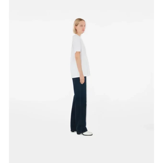 T-shirt in cotone con tasca a quadri