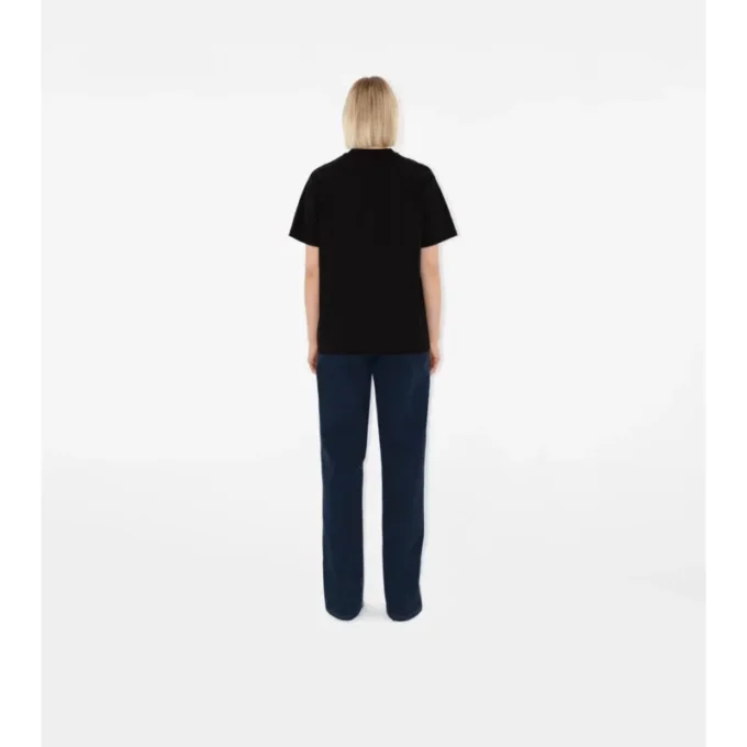 T-shirt in cotone con tasca a quadri