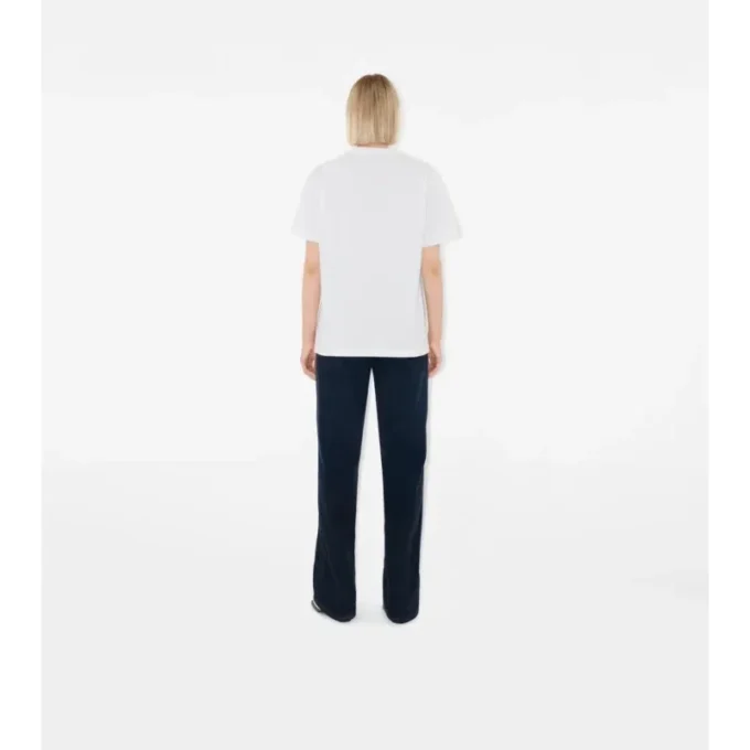 T-shirt in cotone con tasca a quadri