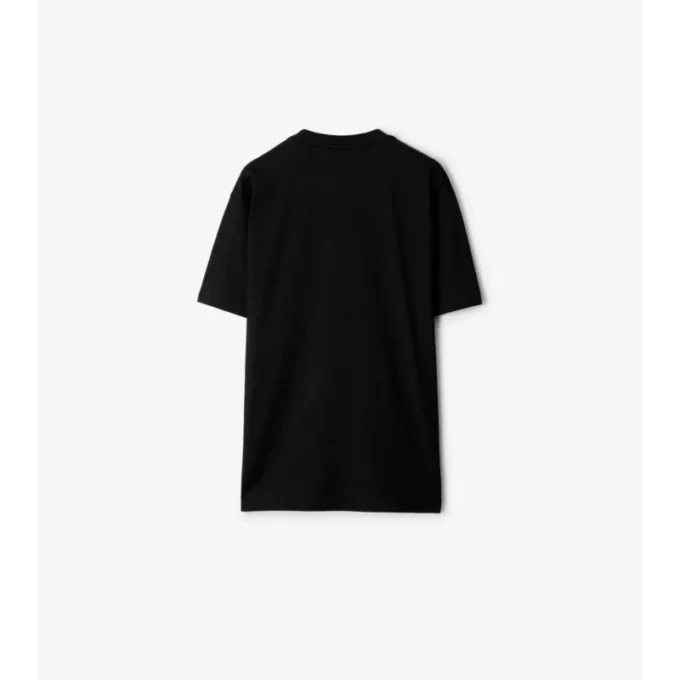 T-shirt in cotone con tasca a quadri