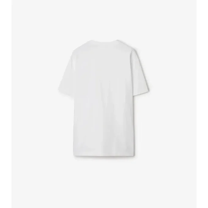 T-shirt in cotone con tasca a quadri