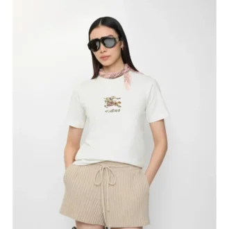 T-shirt in cotone EKD a motivi floreali