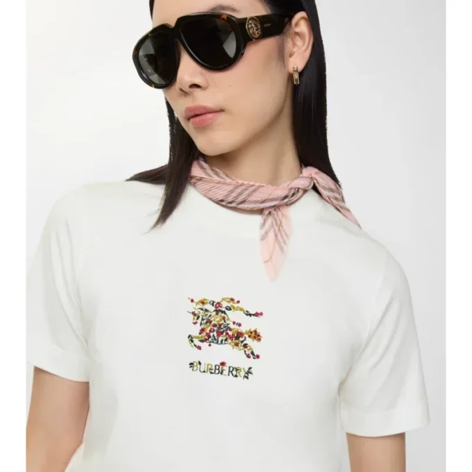 T-shirt in cotone EKD a motivi floreali