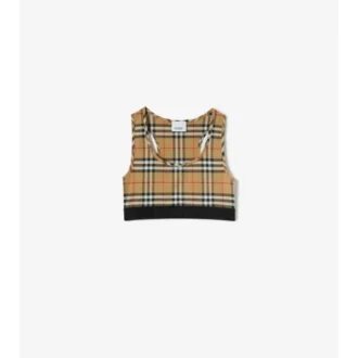 Top a reggiseno con motivo a quadri