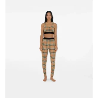 Top a reggiseno con motivo a quadri