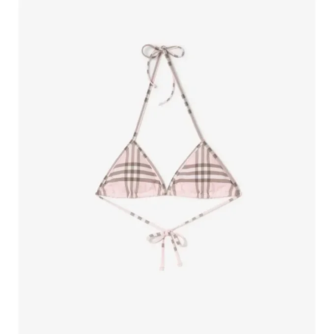 Top bikini a quadri