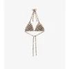 Top bikini a quadri