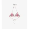 Top bikini a quadri