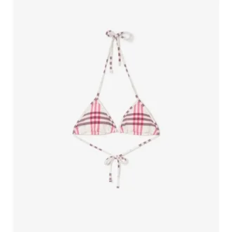 Top bikini a quadri