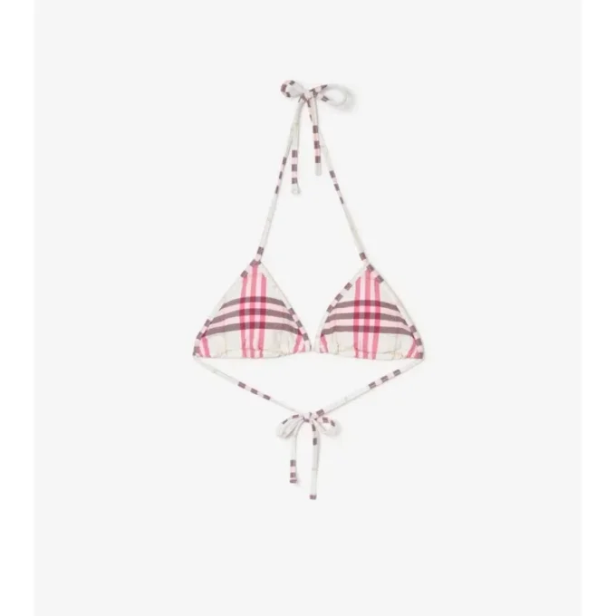 Top bikini a quadri