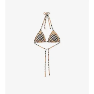 Top bikini a quadri
