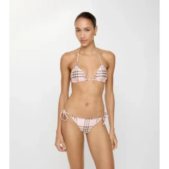 Top bikini a quadri