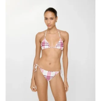 Top bikini a quadri