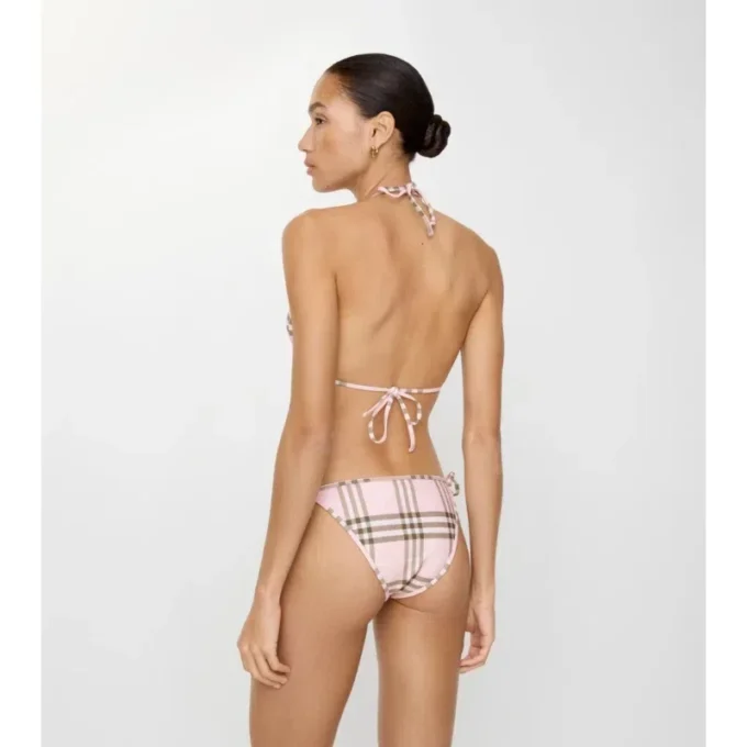 Top bikini a quadri