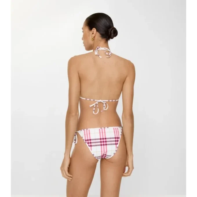 Top bikini a quadri