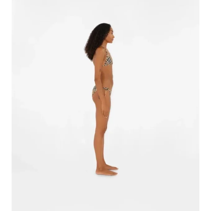 Top bikini a quadri
