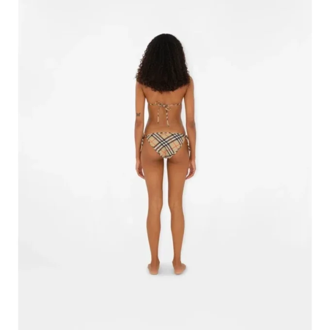 Top bikini a quadri