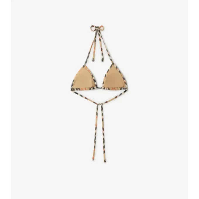 Top bikini a quadri