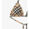 Top bikini a quadri
