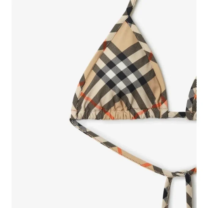 Top bikini a quadri
