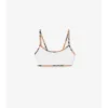 Top bikini con bordi a quadri