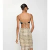 Top bikini con bordi a quadri