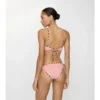 Top bikini con bordi a quadri