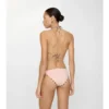 Top bikini con bordi a quadri