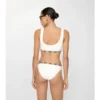 Top bikini con bordi a quadri
