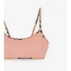 Top bikini con bordi a quadri