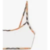 Top bikini con bordi a quadri
