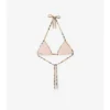 Top bikini con bordi a quadri