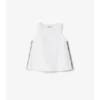 Top in cotone con bordi a righe