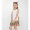 Top in cotone con bordi a righe