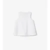 Top in cotone con bordi a righe