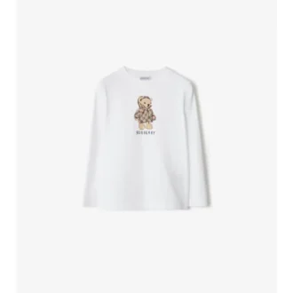Top in cotone con orsacchiotto