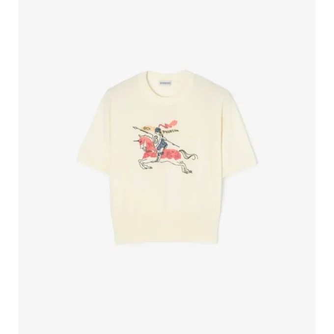 Top in lana EKD con ricamo a punto croce