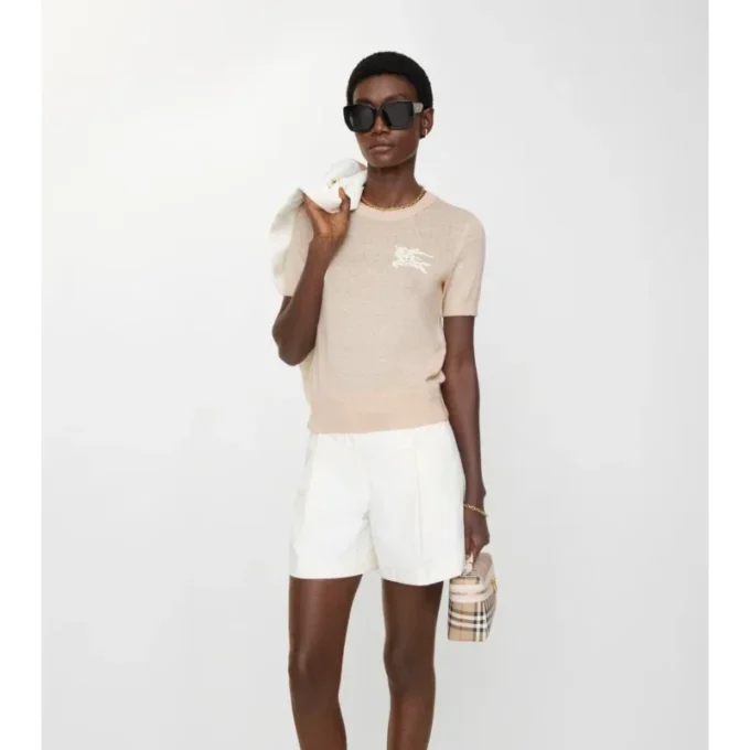 Top in misto lana e cotone EKD