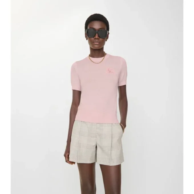 Top in misto lana e cotone EKD