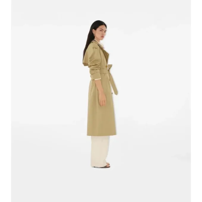 Trench Castleford con collo lungo a quadri