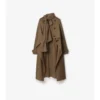 Trench Coat con lunga sciarpa in seta