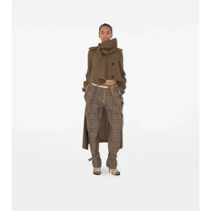 Trench Coat con lunga sciarpa in seta