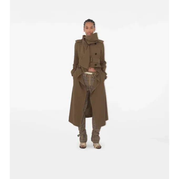 Trench Coat con lunga sciarpa in seta
