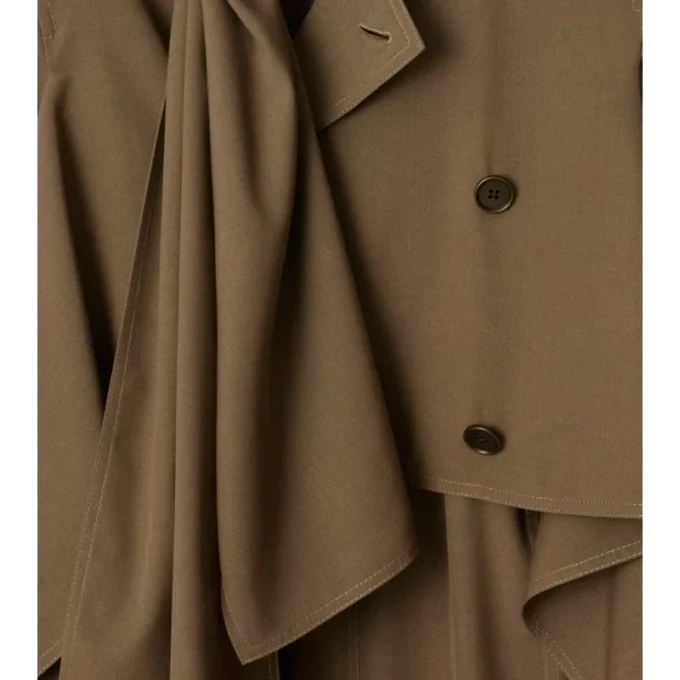 Trench Coat con lunga sciarpa in seta