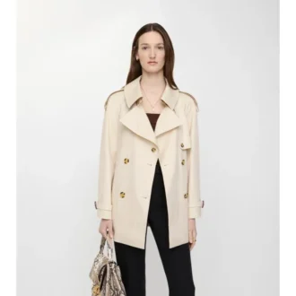 Trench Coat corto Fitzrovia in Tropical Gabardine