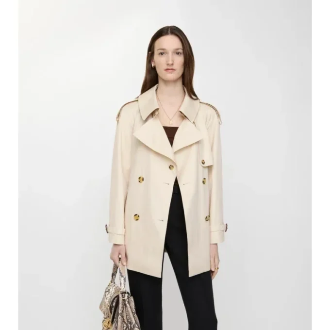 Trench Coat corto Fitzrovia in Tropical Gabardine