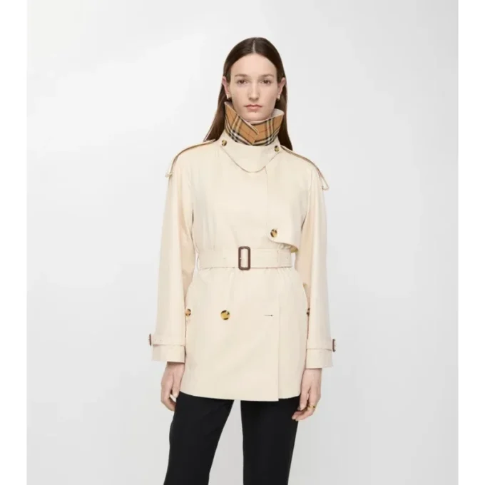 Trench Coat corto Fitzrovia in Tropical Gabardine